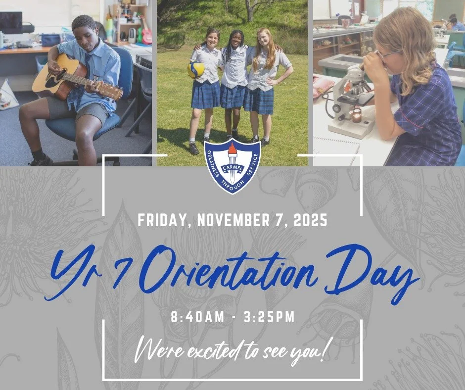Orientation Day is coming up for our 2026 Year 7 students! 🙌
Join us on Friday, November 7 for a fun day of hands-on activities, new friends, and a taste of life at Carmel Adventist College. 💙
Thinking about joining us next year? It&rsquo;s not too