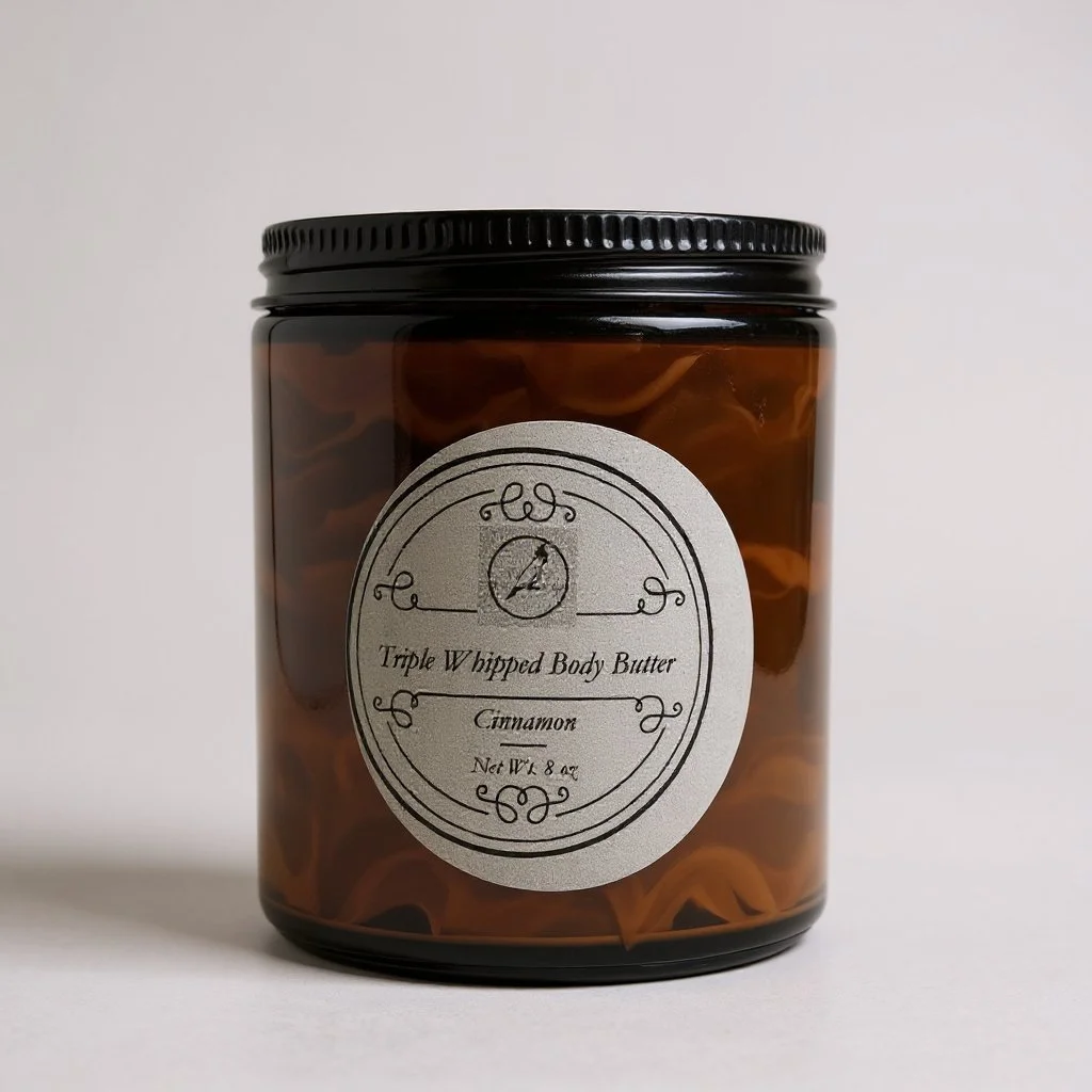 TnJ’s Shop Cinnamon Triple Whipped Body Butter – Handmade 8oz silky moisturizing cream for soft and hydrated skin
