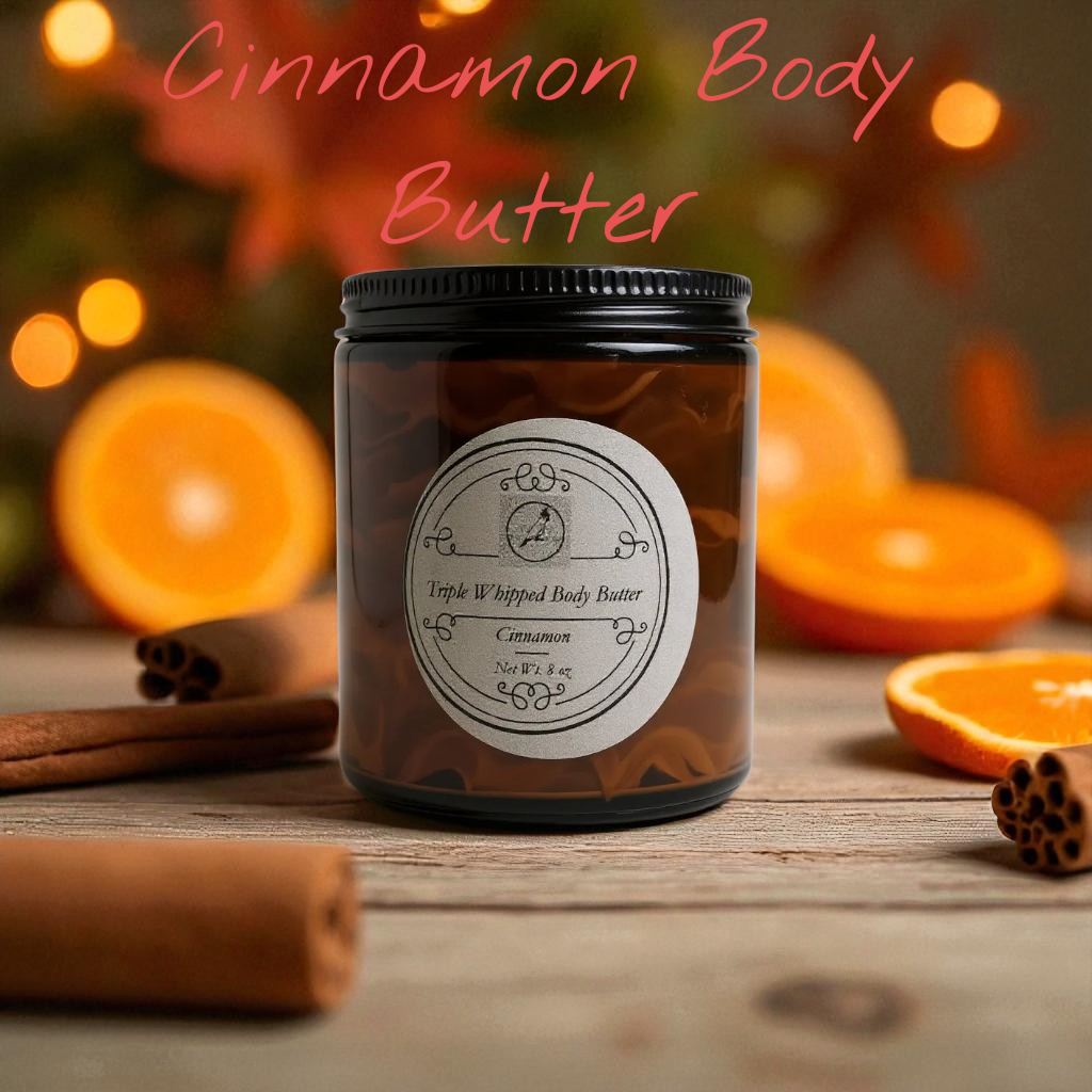 TnJ’s Shop Cinnamon Triple Whipped Body Butter – Handmade 8oz silky moisturizing cream for soft and hydrated skin