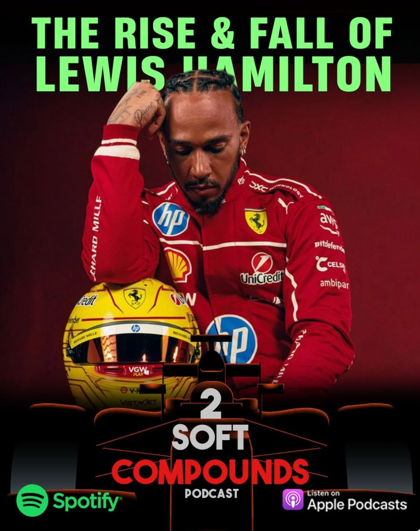 This week on 2 Soft Compounds, we&rsquo;re dedicating the whole podcast to Lewis Hamilton who&rsquo;s dream Ferrari move is rapidly becoming a nightmare. Hosts Rick and Paul, alongside special guest Damian Reid, unpack the worrying signs surrounding 