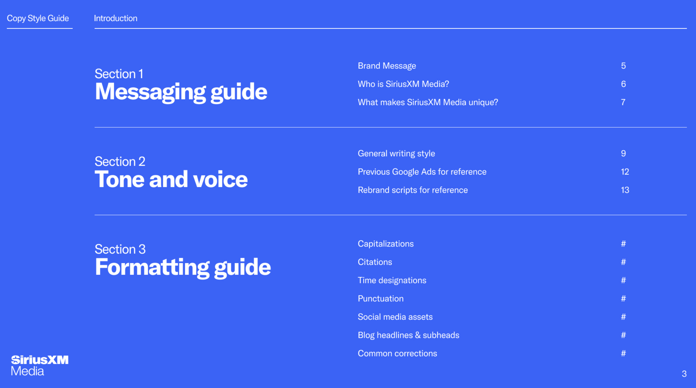 Sample slides from copy style guide