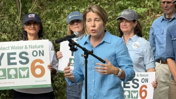 The Newton Beacon: Gov. Healey speaks at rally in support of Ballot Question 6