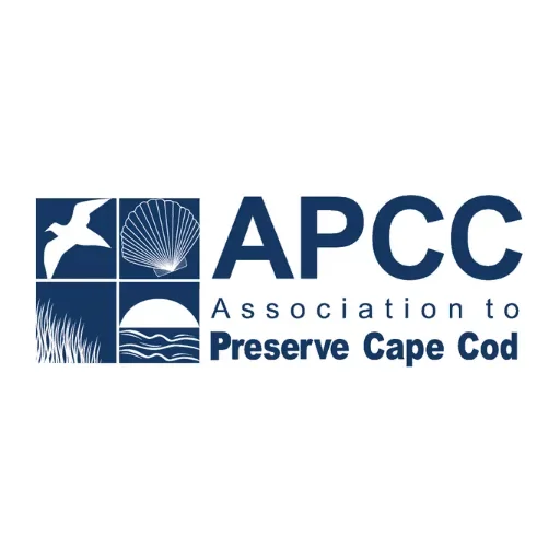 APCC logo with icons of a dolphin, a seashell, grass, and water, promoting the Preserve Cape Cod initiative.