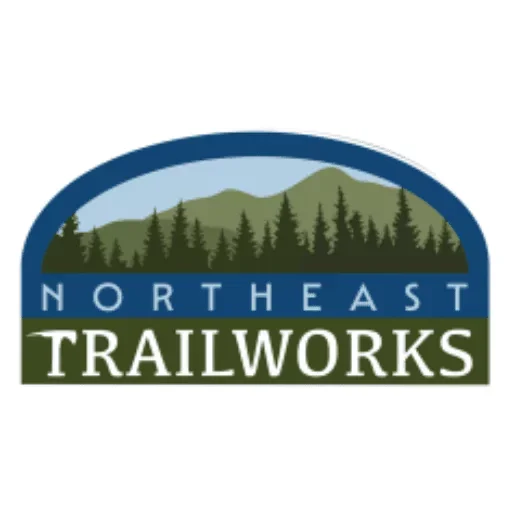 Northeast Trailworks logo featuring mountains and pine trees.