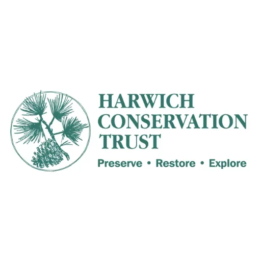 Harwich Conservation Trust logo with a pine tree illustration and the words "Preserve, Restore, Explore"