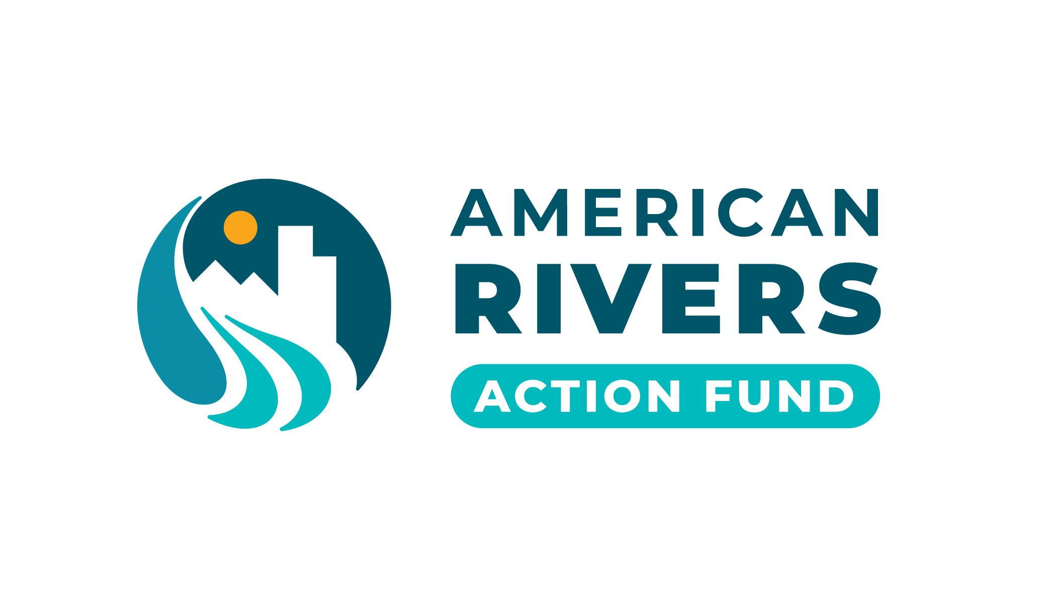 Logo of the American Rivers Action Fund with a stylized blue river and mountain symbol and the text 'American Rivers Action Fund'.