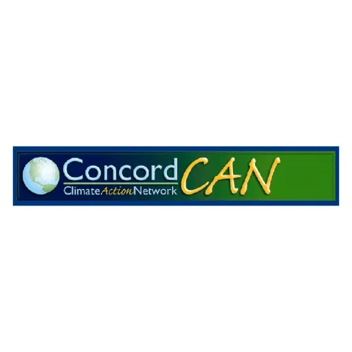 Logo for Concord CAN Climate Action Network featuring a globe icon and text in blue, white, yellow, and green.