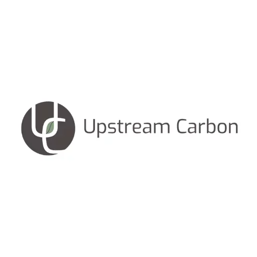 Logo of Upstream Carbon with a circular icon and company name.