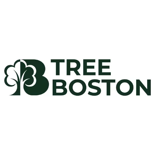 The logo features a stylized tree combined with the letter B, with the text 'TREE BOSTON' to the right of the graphic.