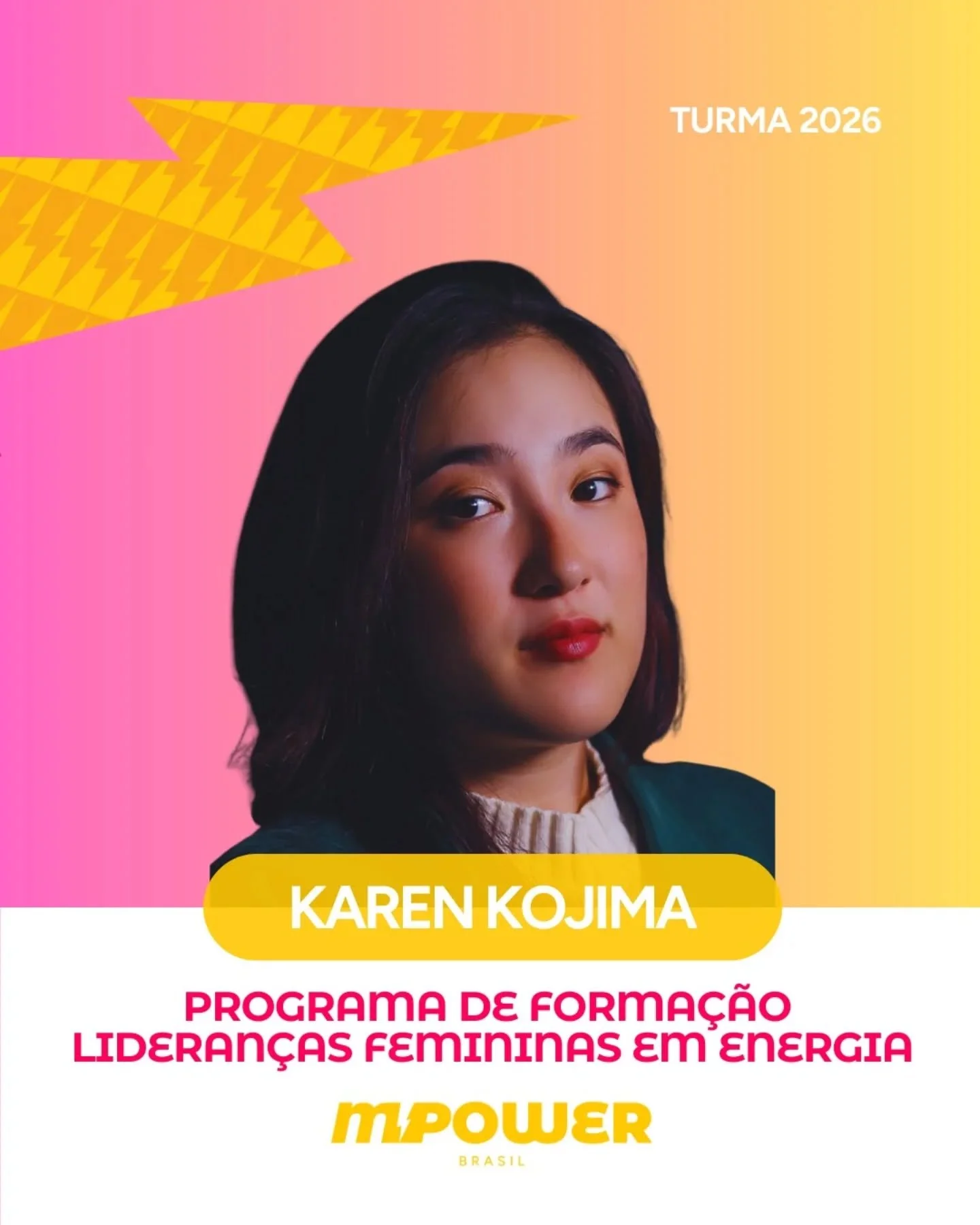 Muito prazer, Karen Kojima! 

Outra representante do Centro-Oeste, Karen &eacute; Coordenadora no Minist&eacute;rio das Mulheres, com tr&ecirc;s anos de experi&ecirc;ncia em gest&atilde;o de projetos e pol&iacute;ticas p&uacute;blicas voltadas &agrav
