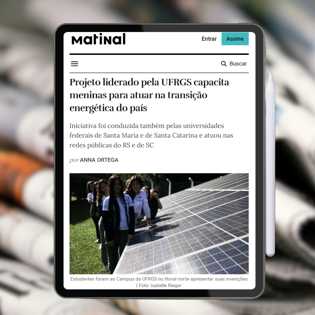 Projeto liderado pela UFRGS capacita meninas para atuar na transição energética do país