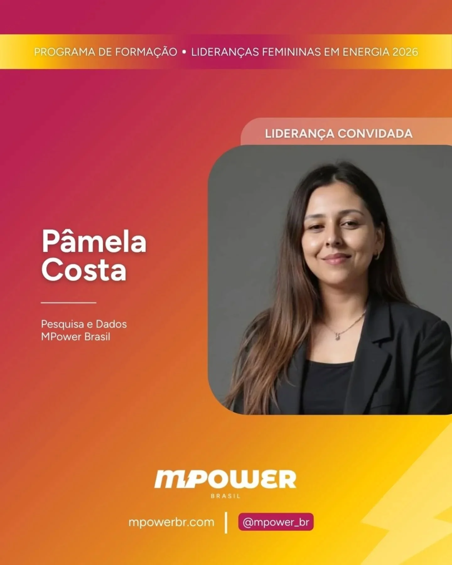 Na s&eacute;rie Vozes que Inspiram, convidamos lideran&ccedil;as femininas a compartilhar reflex&otilde;es e aprendizados de suas trajet&oacute;rias.

Hoje quem participa &eacute; P&acirc;mela Costa (MPower Brasil)

⚡) Qual conselho voc&ecirc; gostar