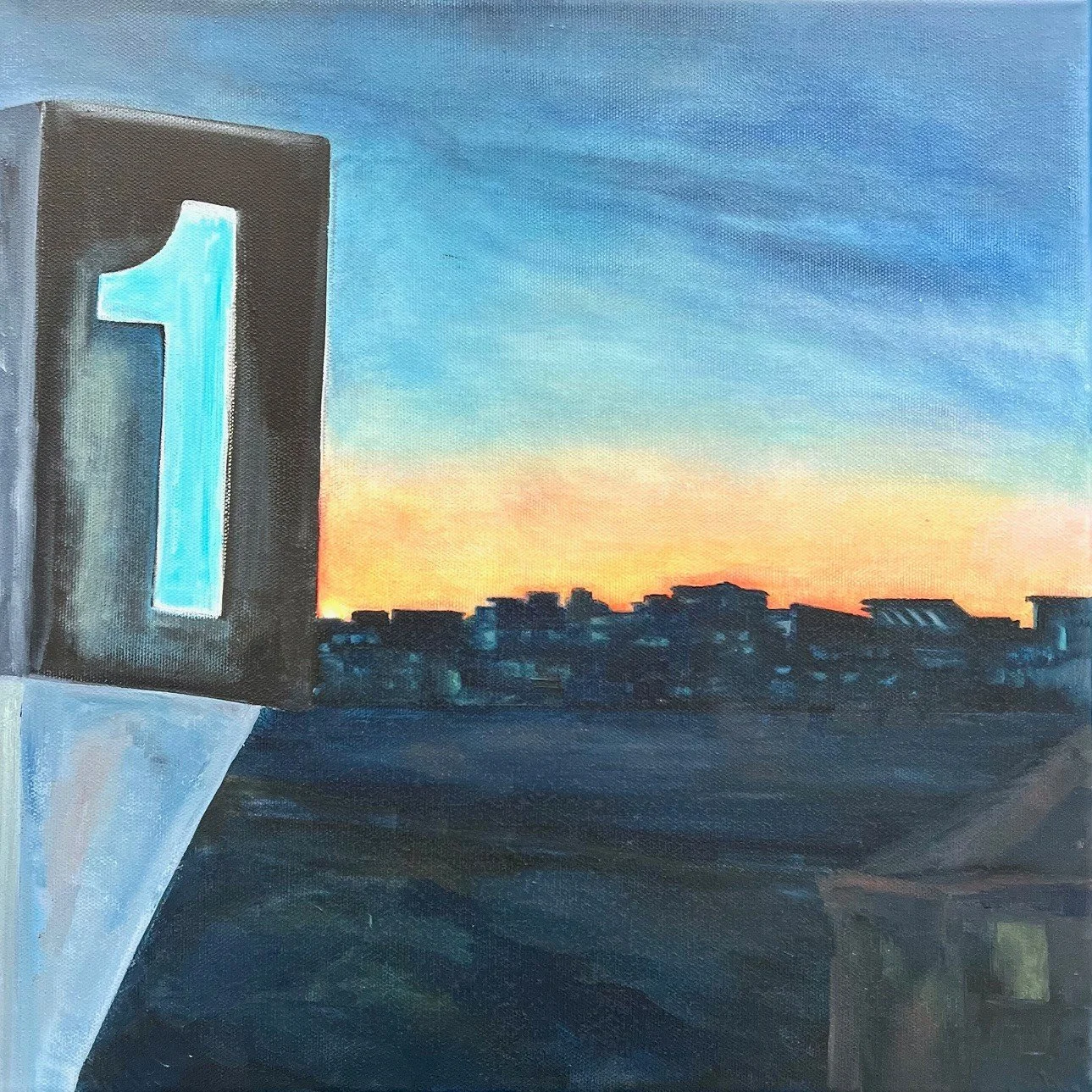 Swan River (#1), Öl auf Leinwand, 40x40: CHF 420