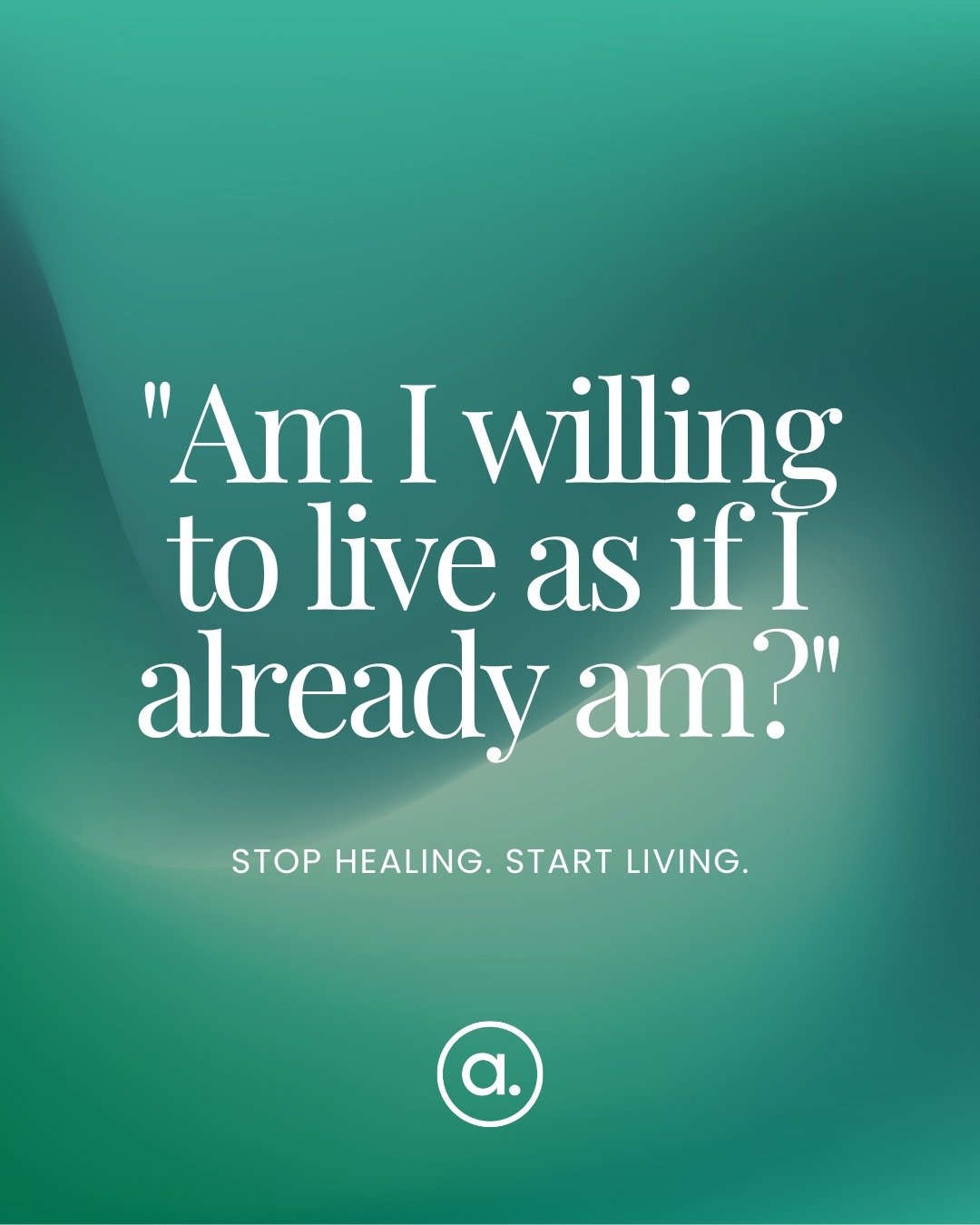 You've read the books, done the courses, and watched all the videos. You've done the work. But something's still missing, right?

The problem isn't that you need MORE healing. The problem is that you've made healing your identity.What if the life you