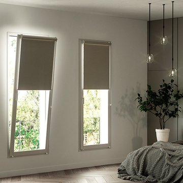 Easy to fit roller blinds system with brackets, great light control for tilt and turn windows and doors.
