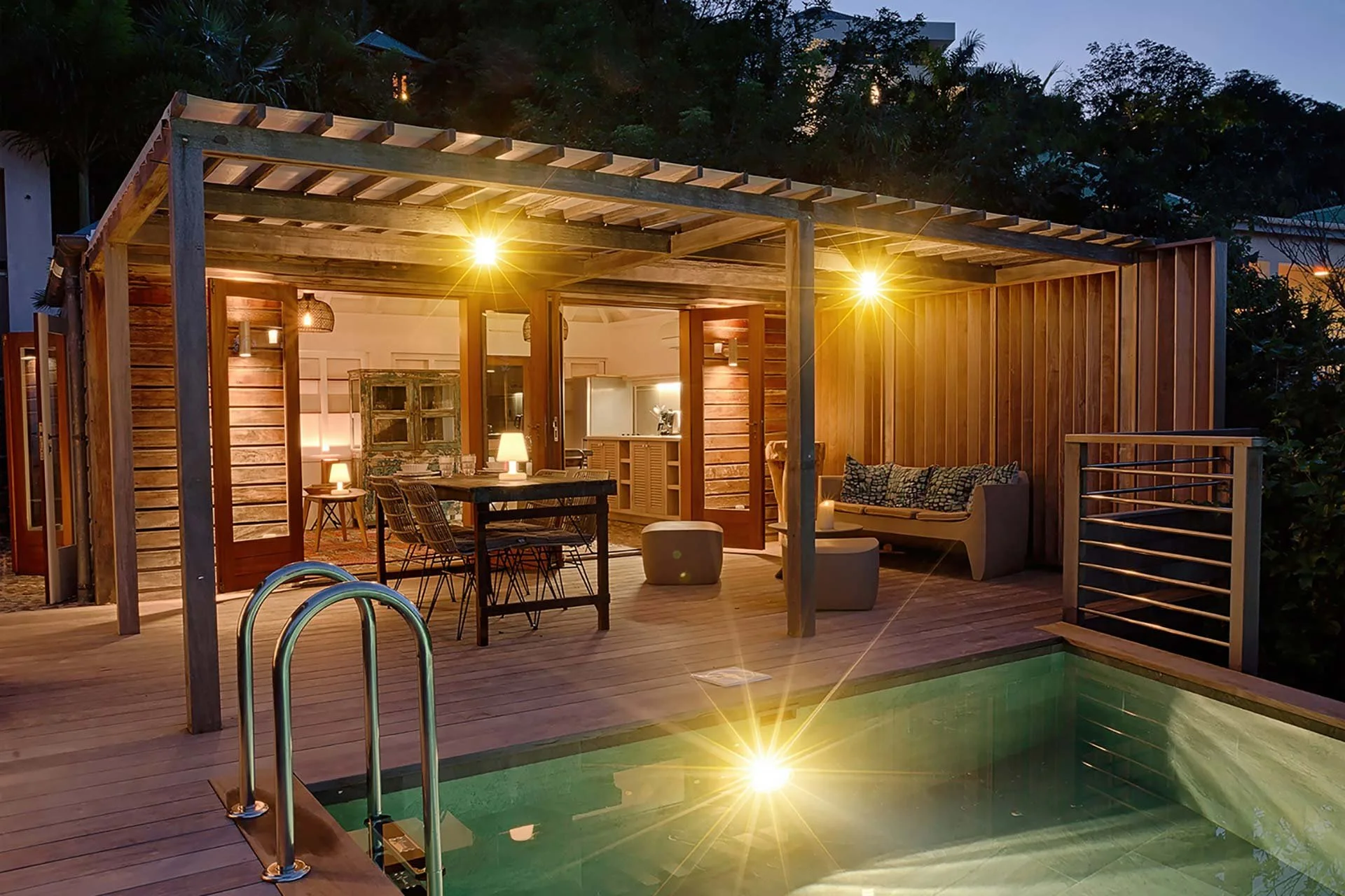 Pool at night