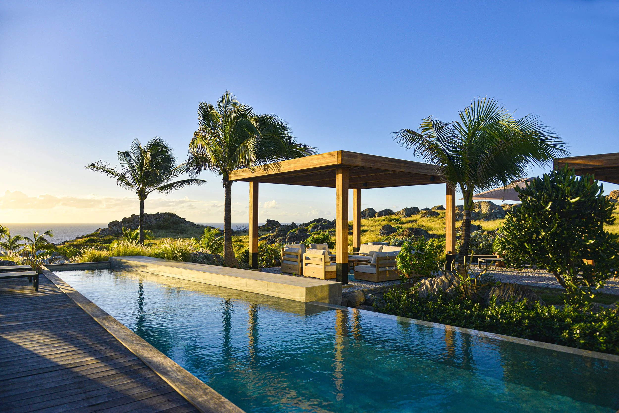 Pool with ocean view