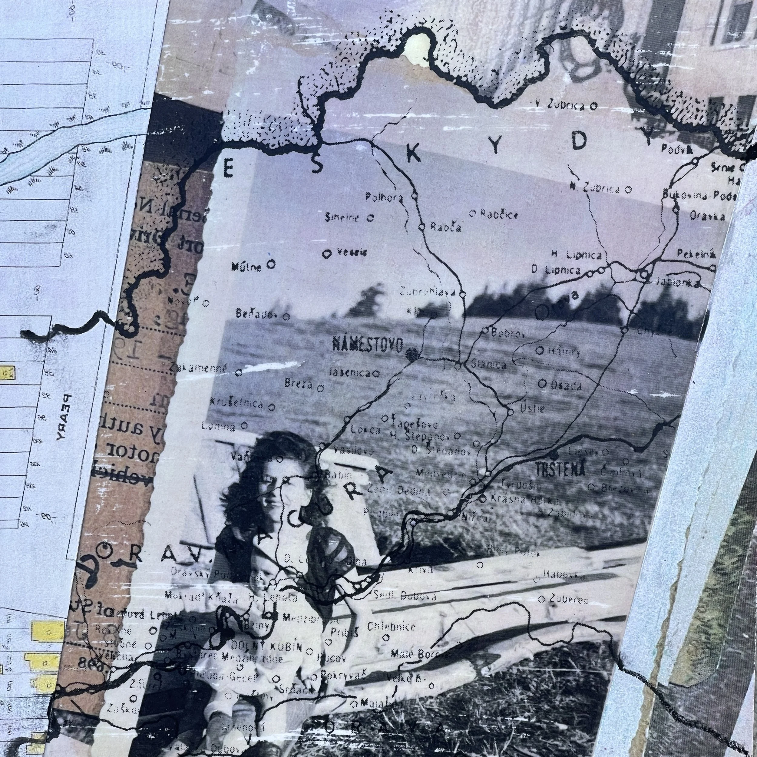 K. Thoreson. Orava. Laser transfer and mixed media on birch. 2026