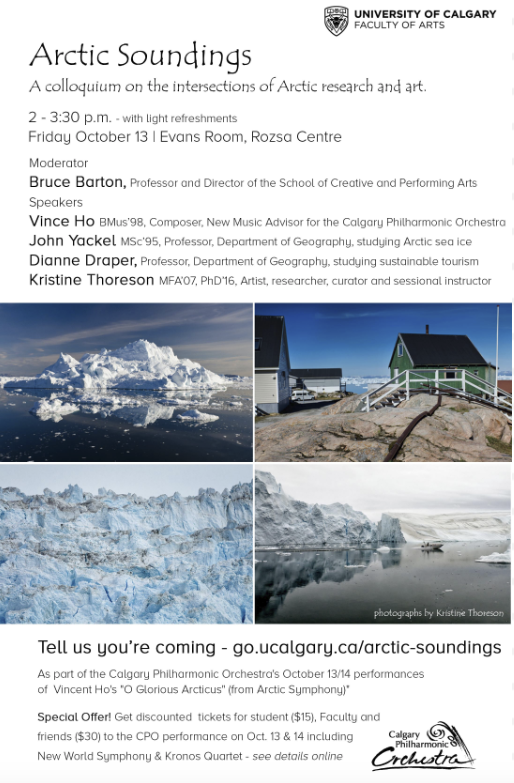 Arctic Soundings Colloquium. University of Calgary 2017.