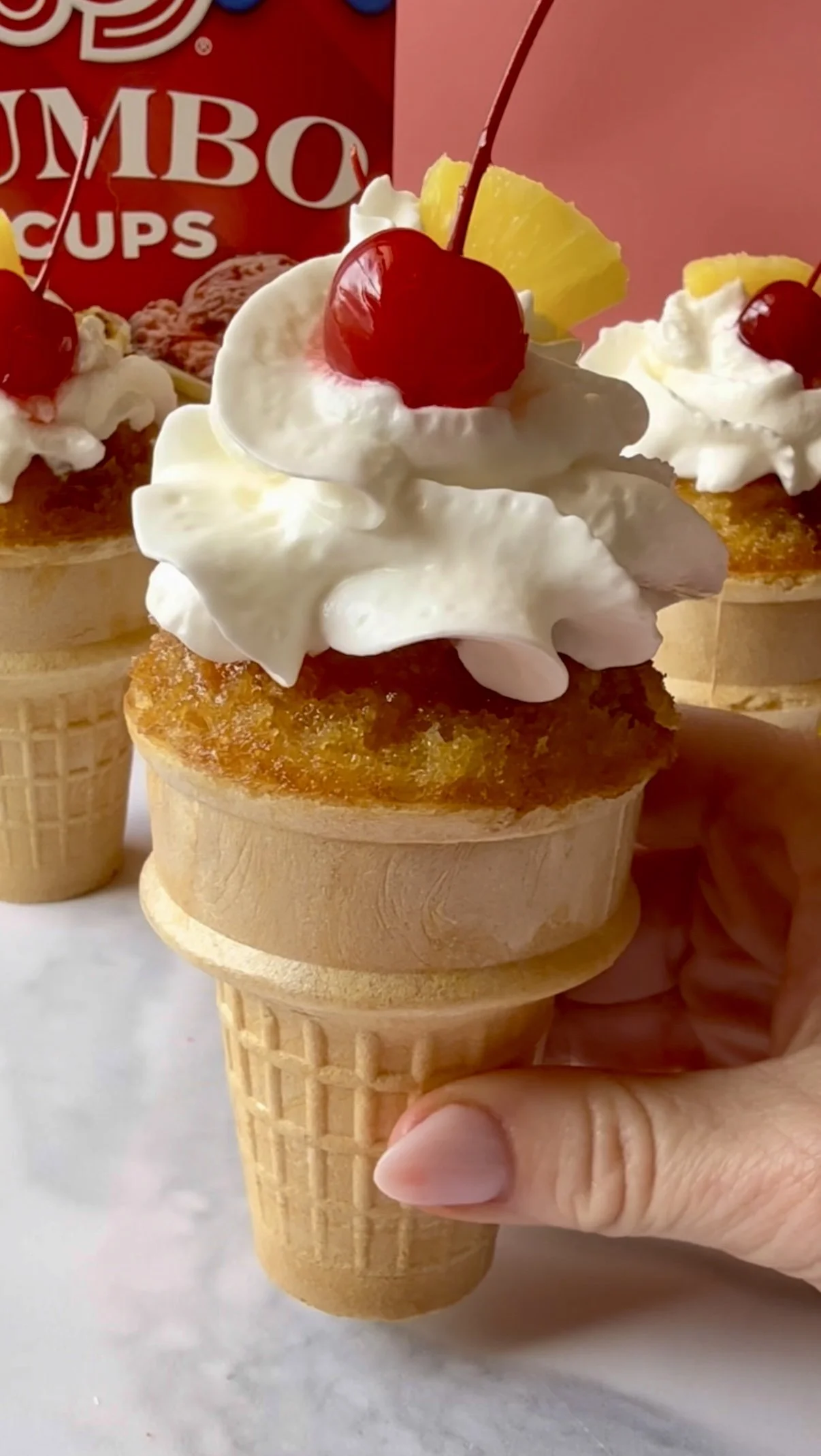 Upside Down Pineapple Cake Cups