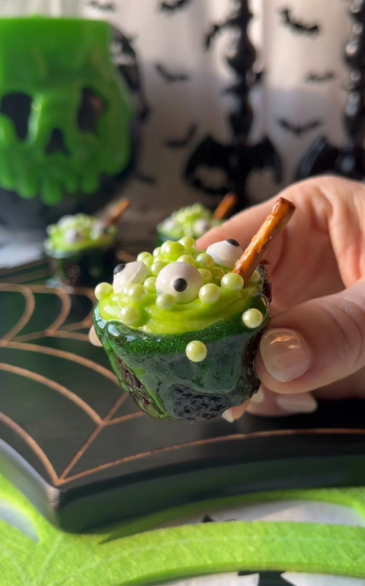 Witch Cauldron Brownie Bites