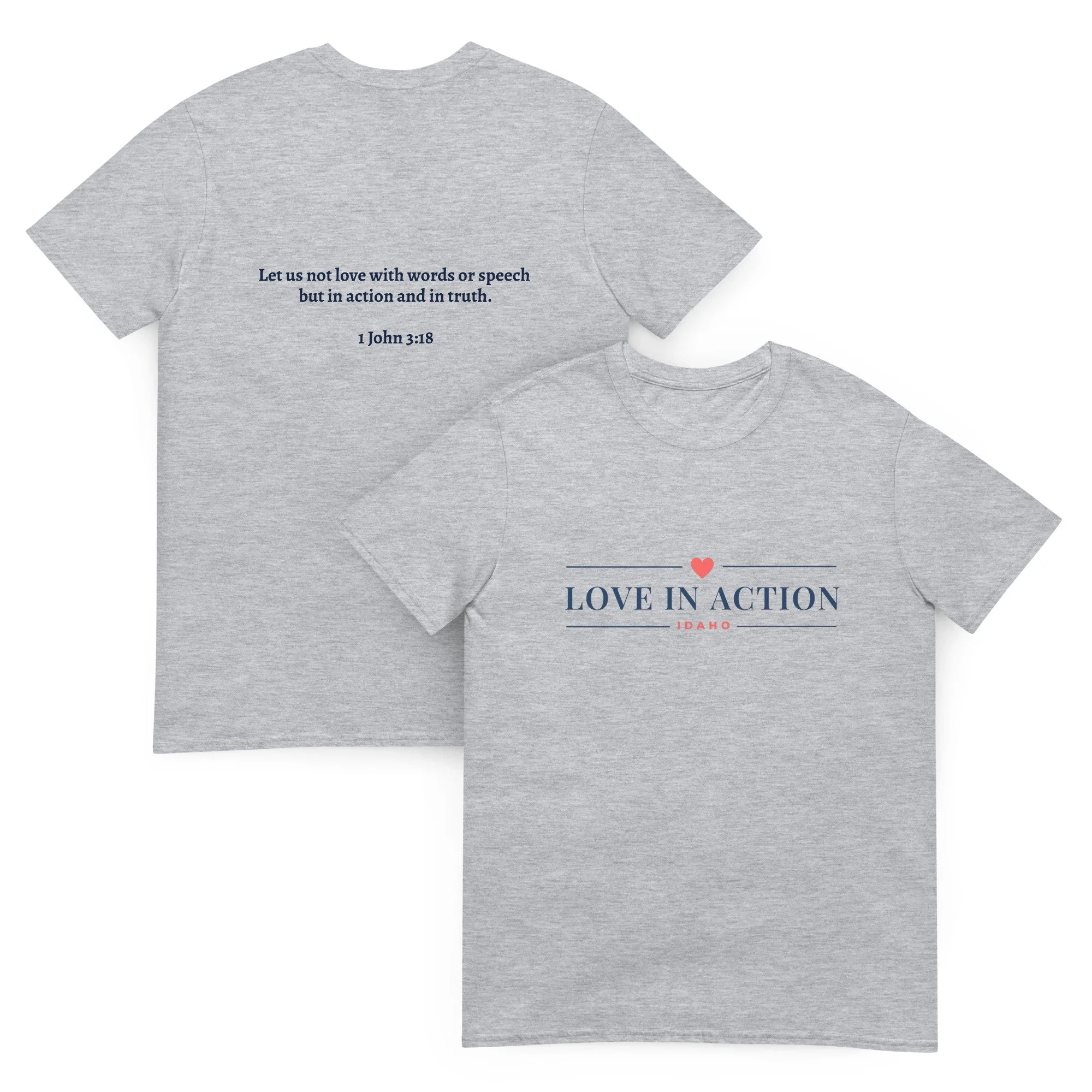 Logo with 1 John 3:18 (Grey)
