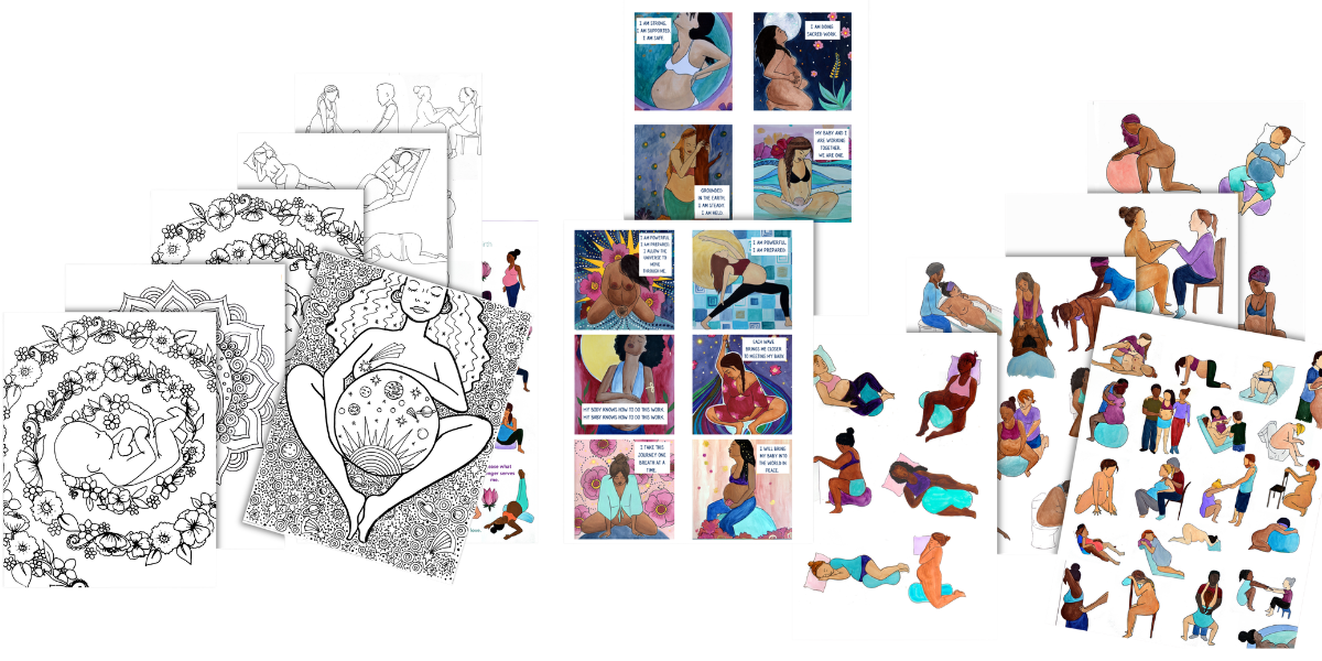 active labor and birth positions with inclusive bodies
