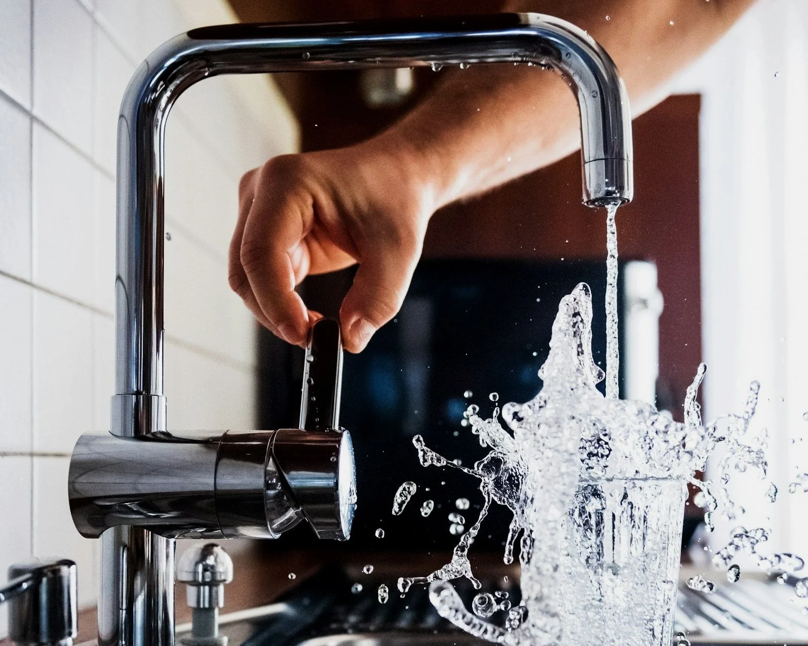 water line running water