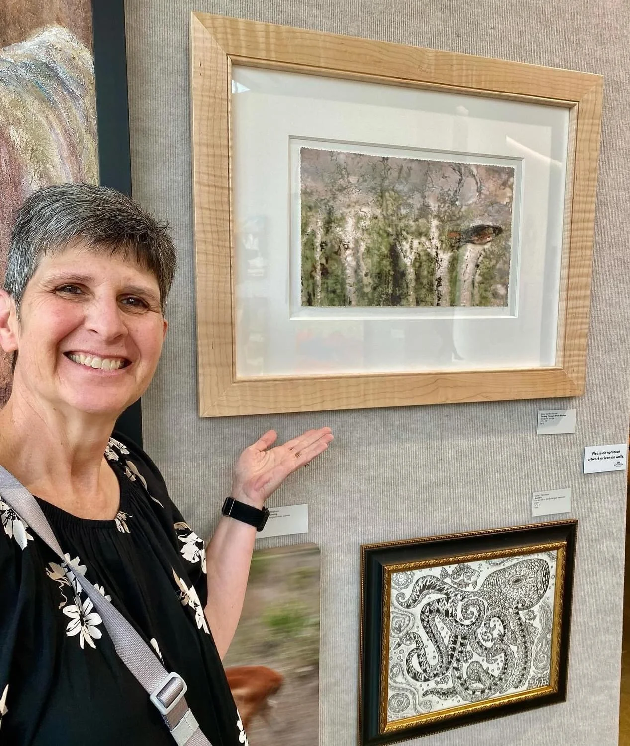 Carrie at the exhibit