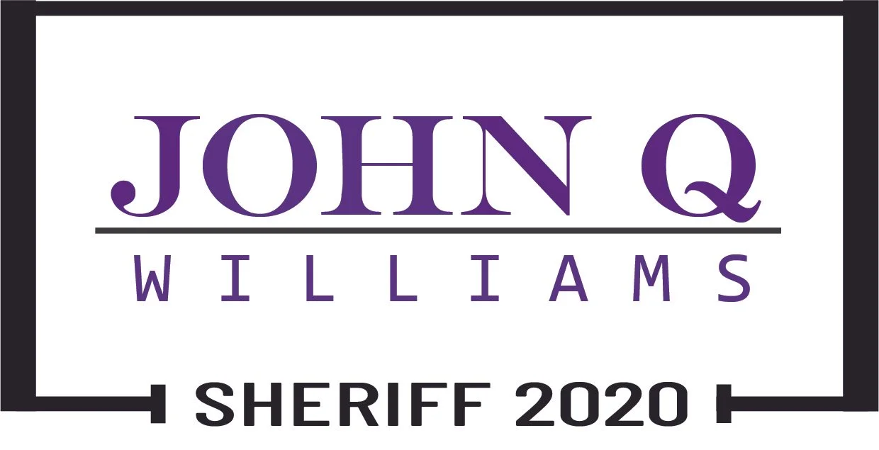 Campaign sign for John Q Williams, Sheriff 2020.