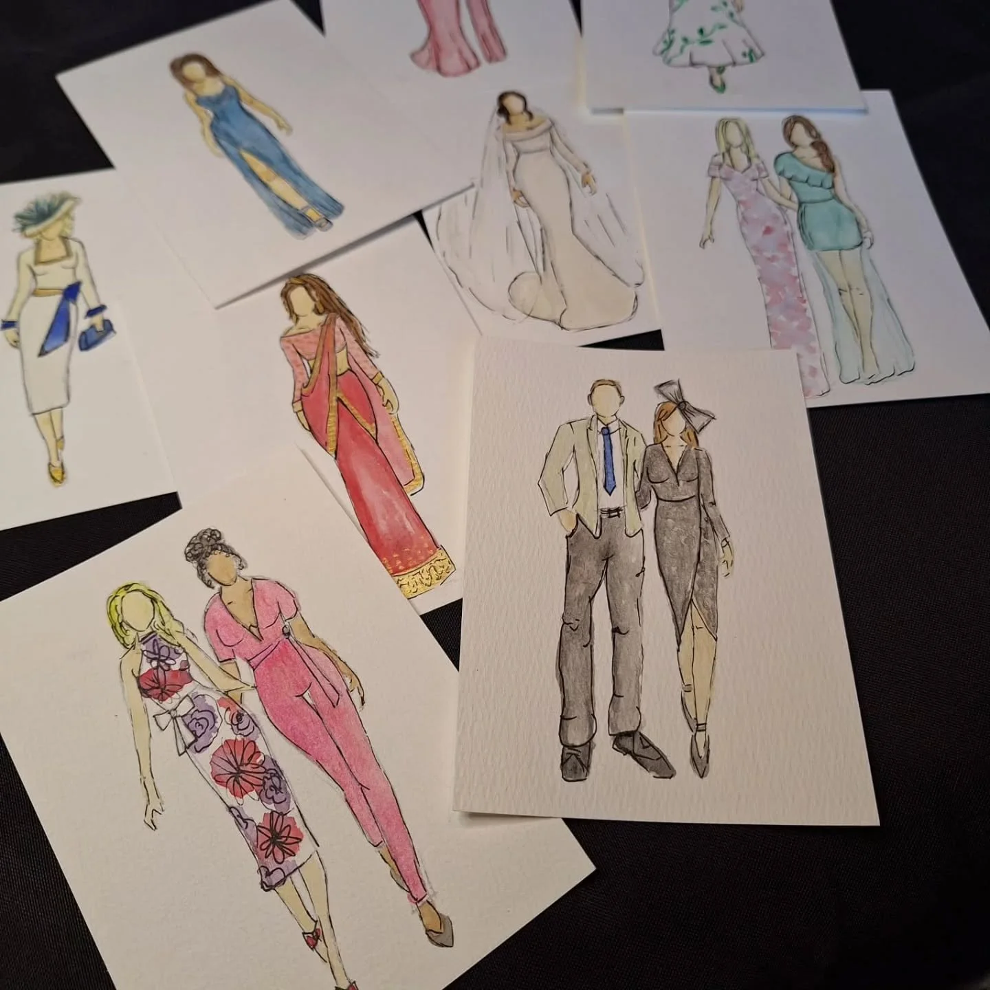 Look at all these gorgeous illustrations painted by Ele 🤍✨ these dresses are absolutely stunning.

#eventillustration #weddingillustration #wedding #illustrations #painting