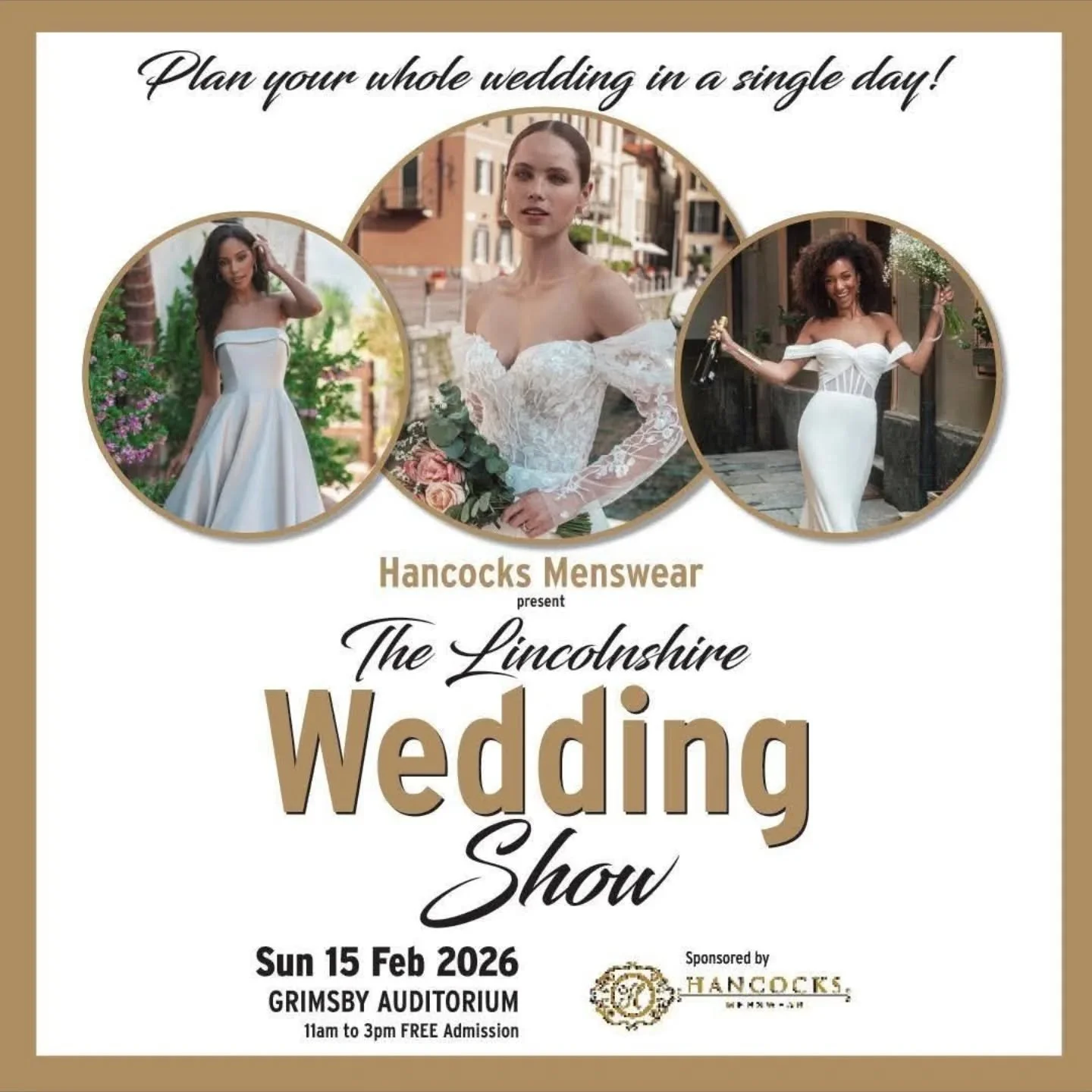 Another wedding show upcoming this weekend

💍✨ LINCOLNSHIRE WEDDING SHOW 2026 ✨💍
📍 Grimsby Auditorium
📅 15th February 2026 11-3 

Come and see how we can add some sparkle to your big day! ✨️

#LincolnshireWeddingShow #LincolnshireWeddings #Engage