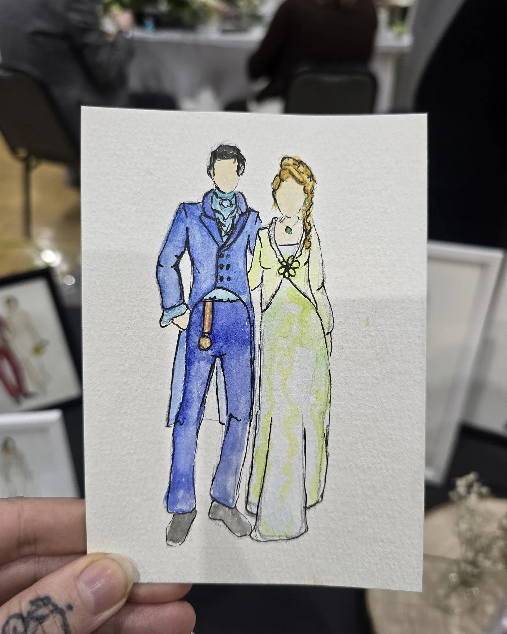 Dearest Gentle Reader,

It has come to our attention that the most delightful wedding favours are no longer forgotten in drawers&hellip; but painted by hand and treasured forever.

Live illustrated keepsakes, created on the day for guests to cherish 