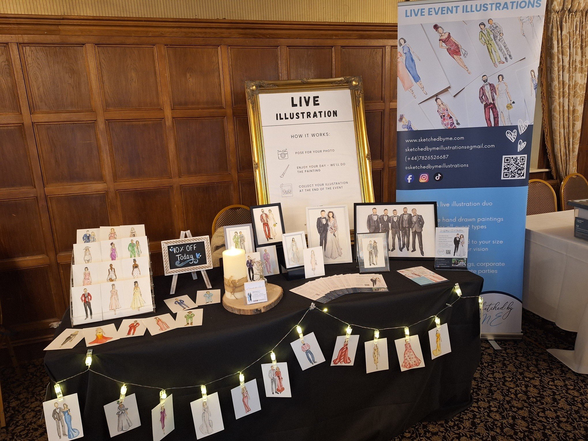 All set up at Ye Olde Bell for the wedding fayre.. 11 till 3 

Come and see us and some other amazing suppliers that are here today! 

@yeoldebellhotel 

 #fashionillustration #weddingillustration #weddingfavors #weddinginspo #weddingshow