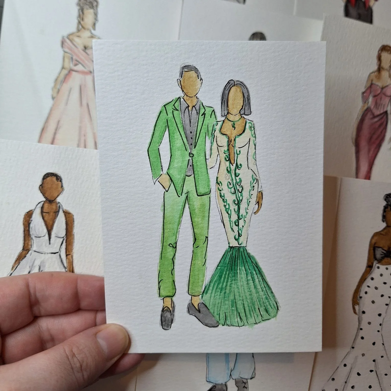 Tag a couple that could pull of this matching outfits ✨🫶

#painting #couples #couplesoutfits #wedding #illustrations