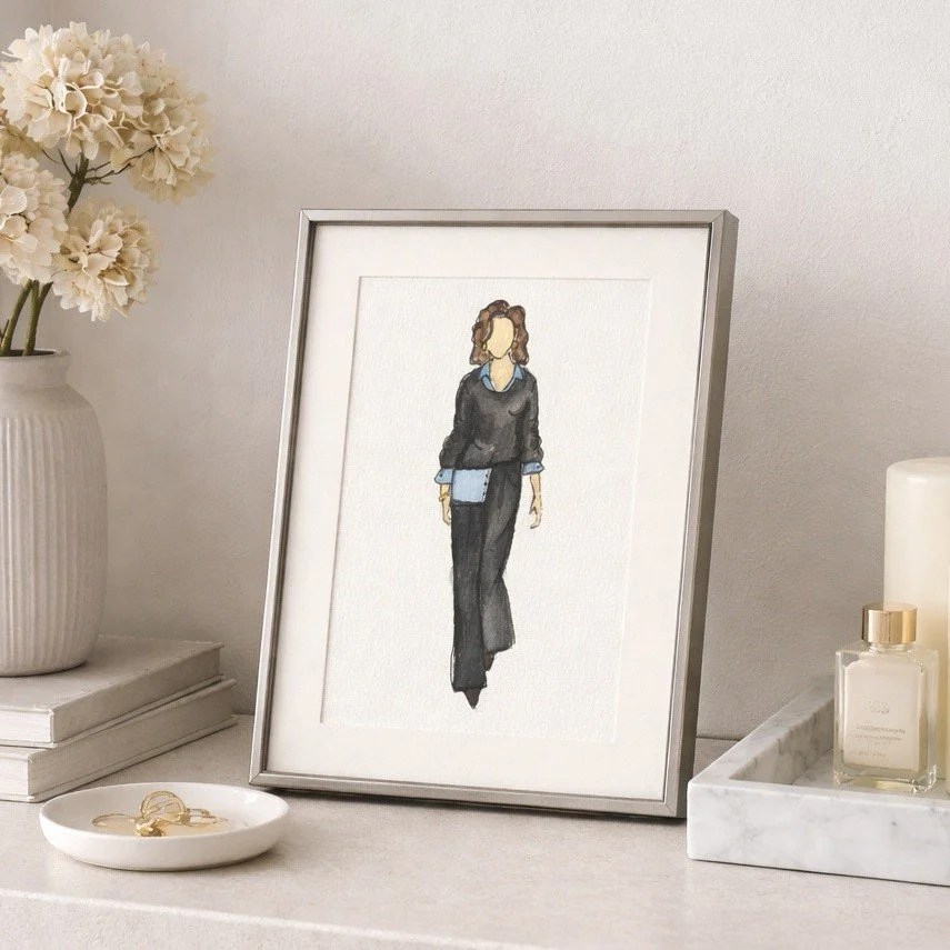 Quick illustration of influencer Marie Alnz. Outfit of the day 🖤✨

#ootd #influencer #painting #illustration #fashionillustration @marie.alnz