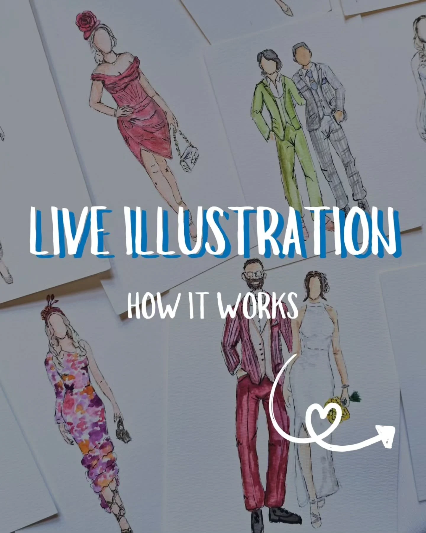 Live Illustration - How it works 🤍✨

📸 Pose for your photo
🖌️ Enjoy your day - we'll do the painting
🖼️ Collect your illustration at the end of the event

Drop us a message for more info 📧🥰

#liveillustrator #weddingfavours #weddingillustrator 