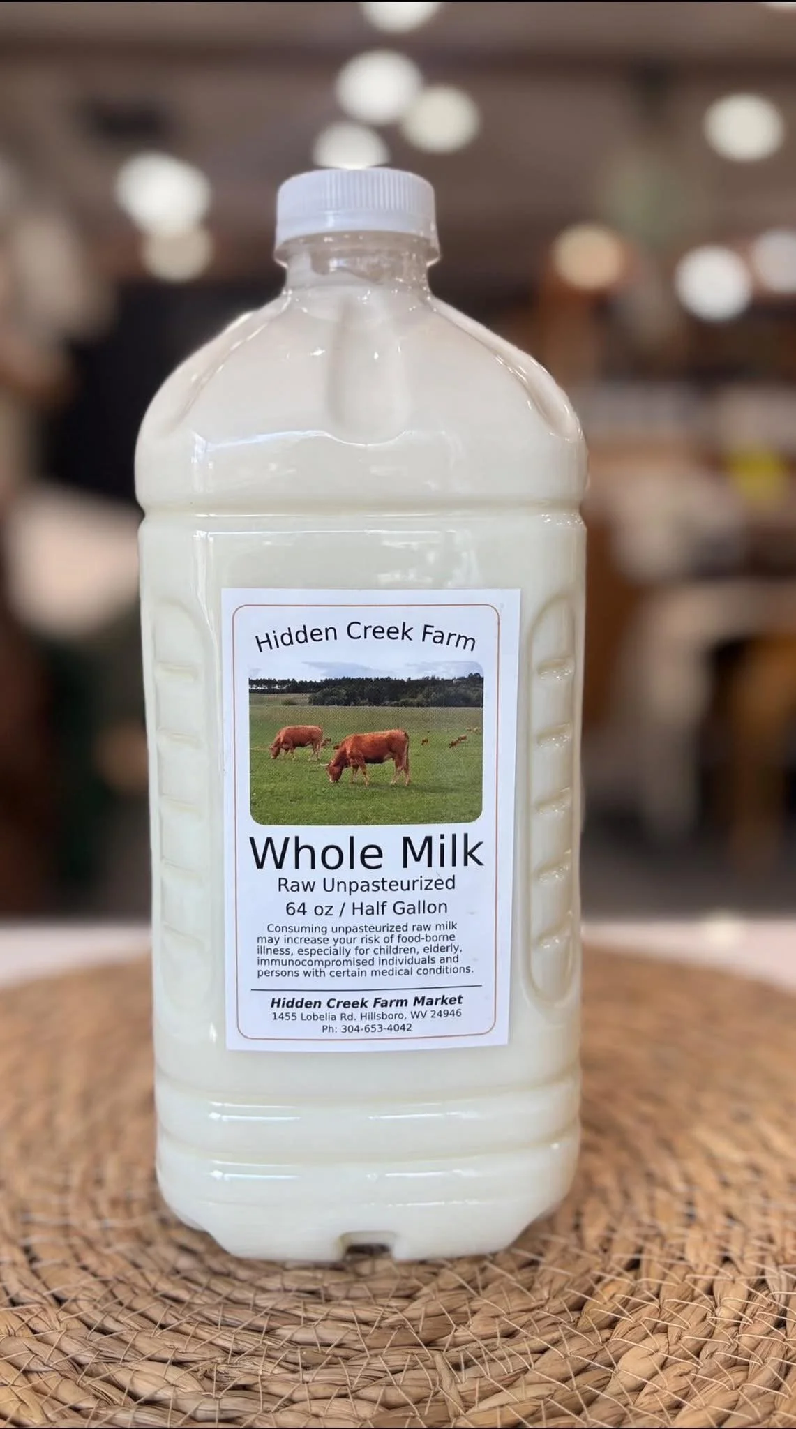 Raw Milk Plastic Half-Gallon