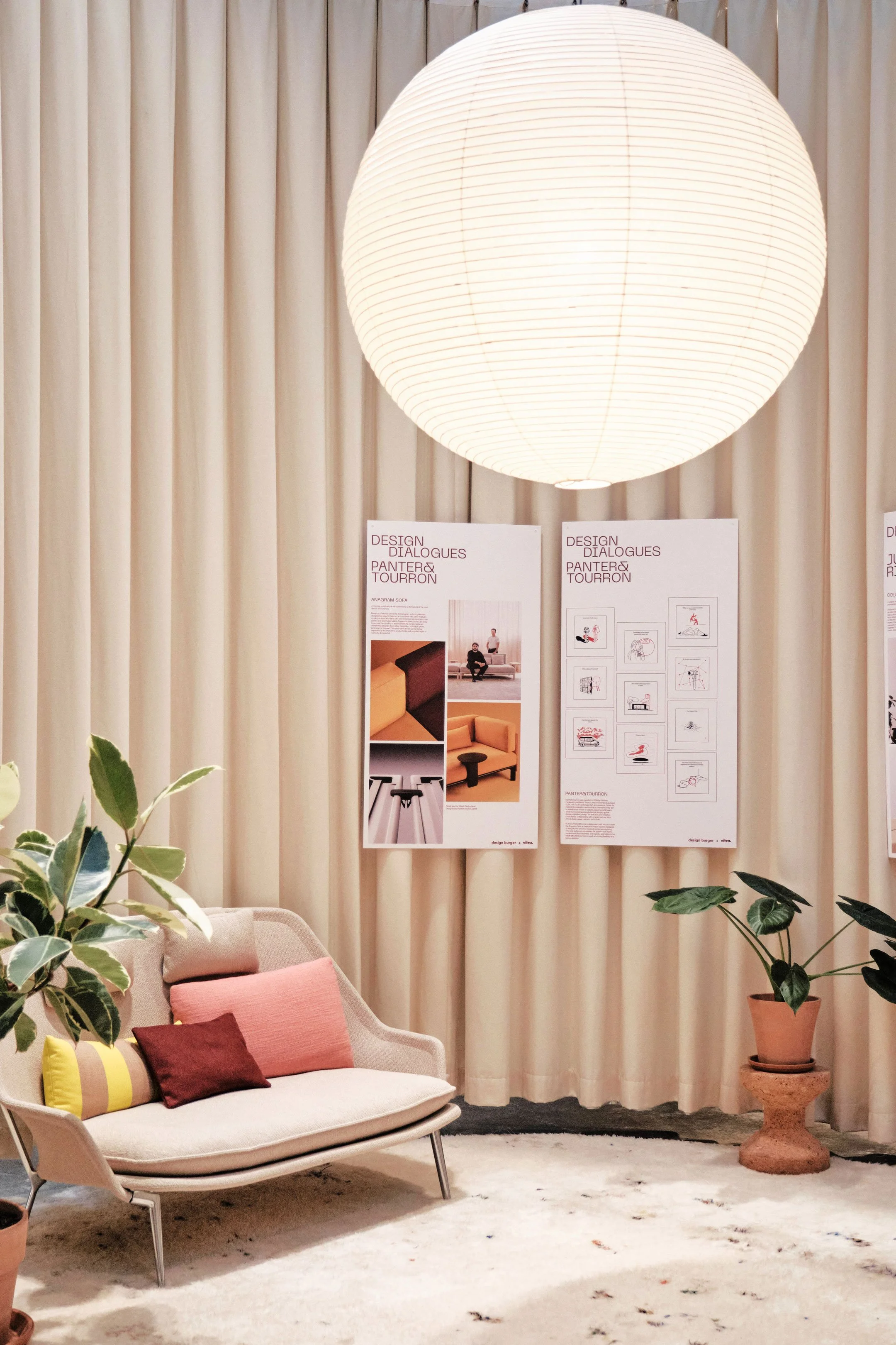 Curated Vitra supper club at London Design Festival with Design Dialogues sketch exhibition.