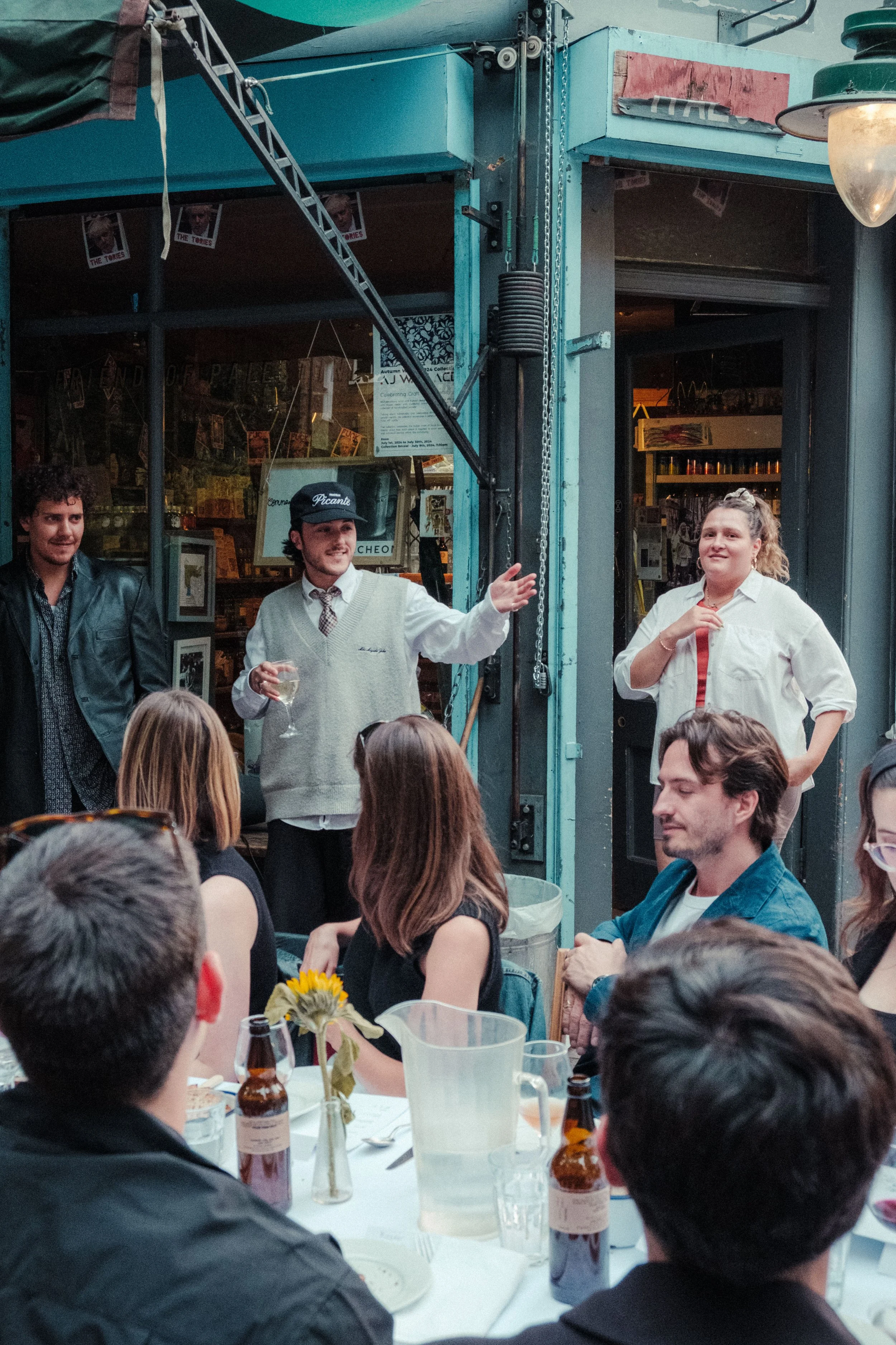 Giving a speech to the guests at Design Talks and Dishes event in London 2024