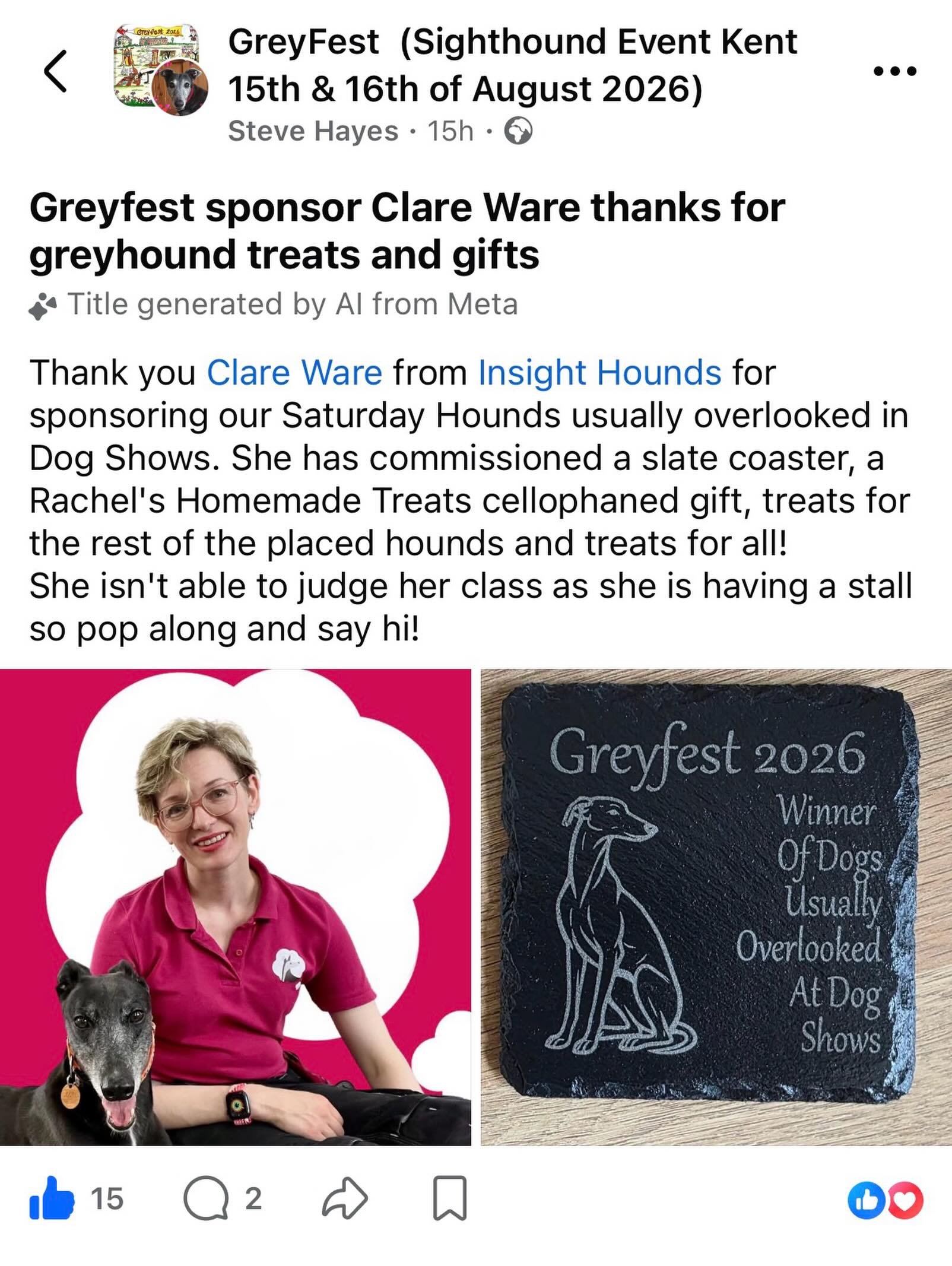 Really looking forward to my first Greyfest this weekend! I&rsquo;ve got a stand Saturday and Sunday so please pop by and say hello if you are going. 

I&rsquo;m also excited to say the fabulous Becca from @behaviourbybecca will be joining me on Satu