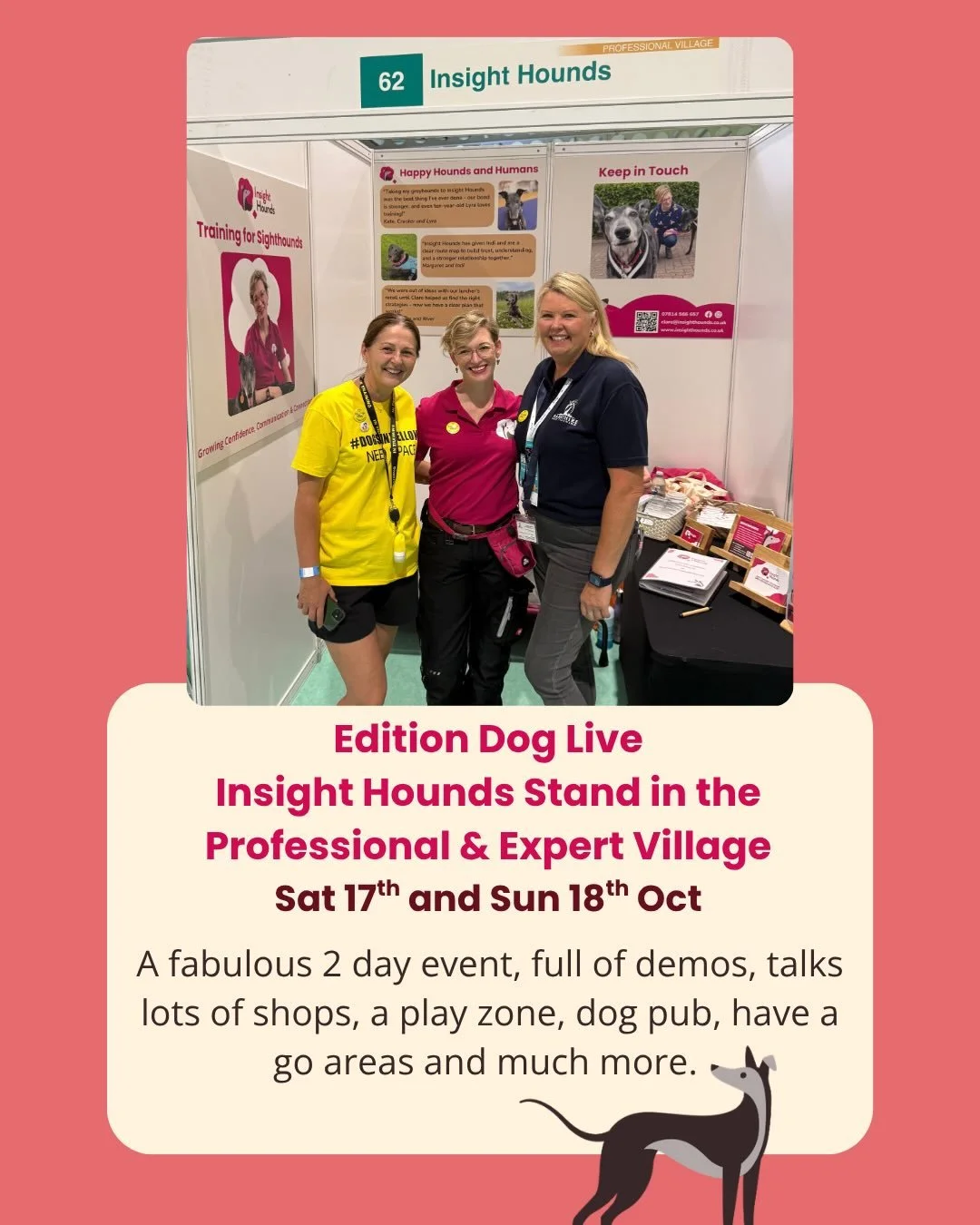I&rsquo;m really excited to be back at Edition Dog Live next weekend, as part of their Professional &amp; Expert Village!

I&rsquo;ll be there to answer your questions, or simply have a chat about all things sighthounds. I&rsquo;ll also be joining th