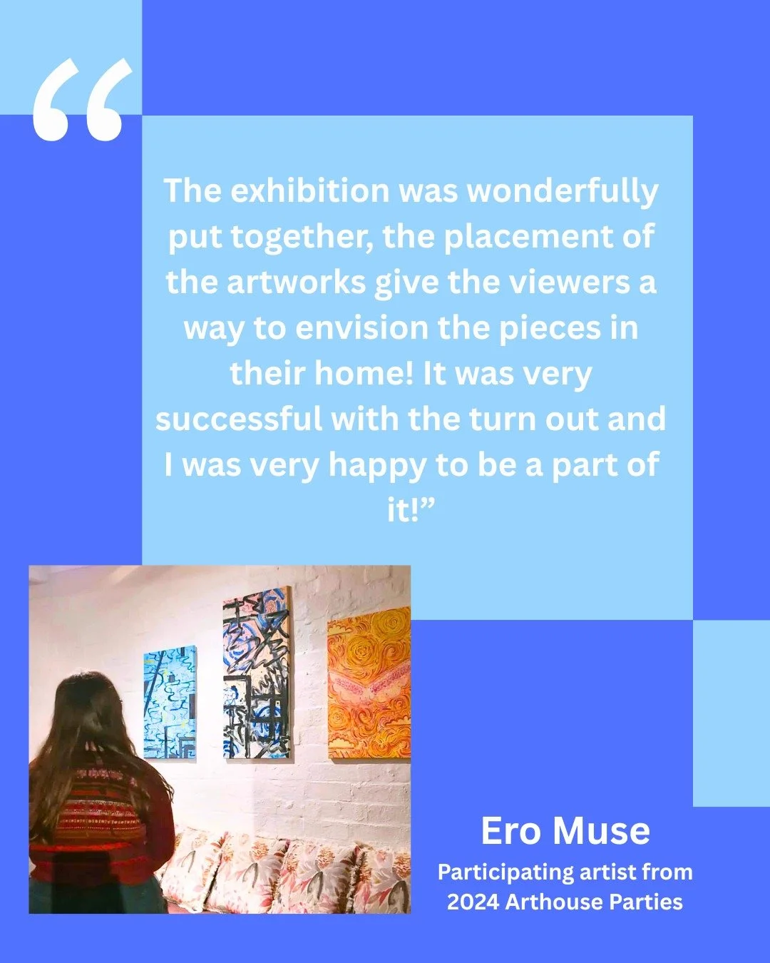 Hear a first-hand testimonial from last year's participating artist Ero Muse! @ero_muse 

Ero's work was installed in a bedroom setting, allowing viewers to image the work in their own spaces. 

The deadline closes in 10 days!!! Get your applications