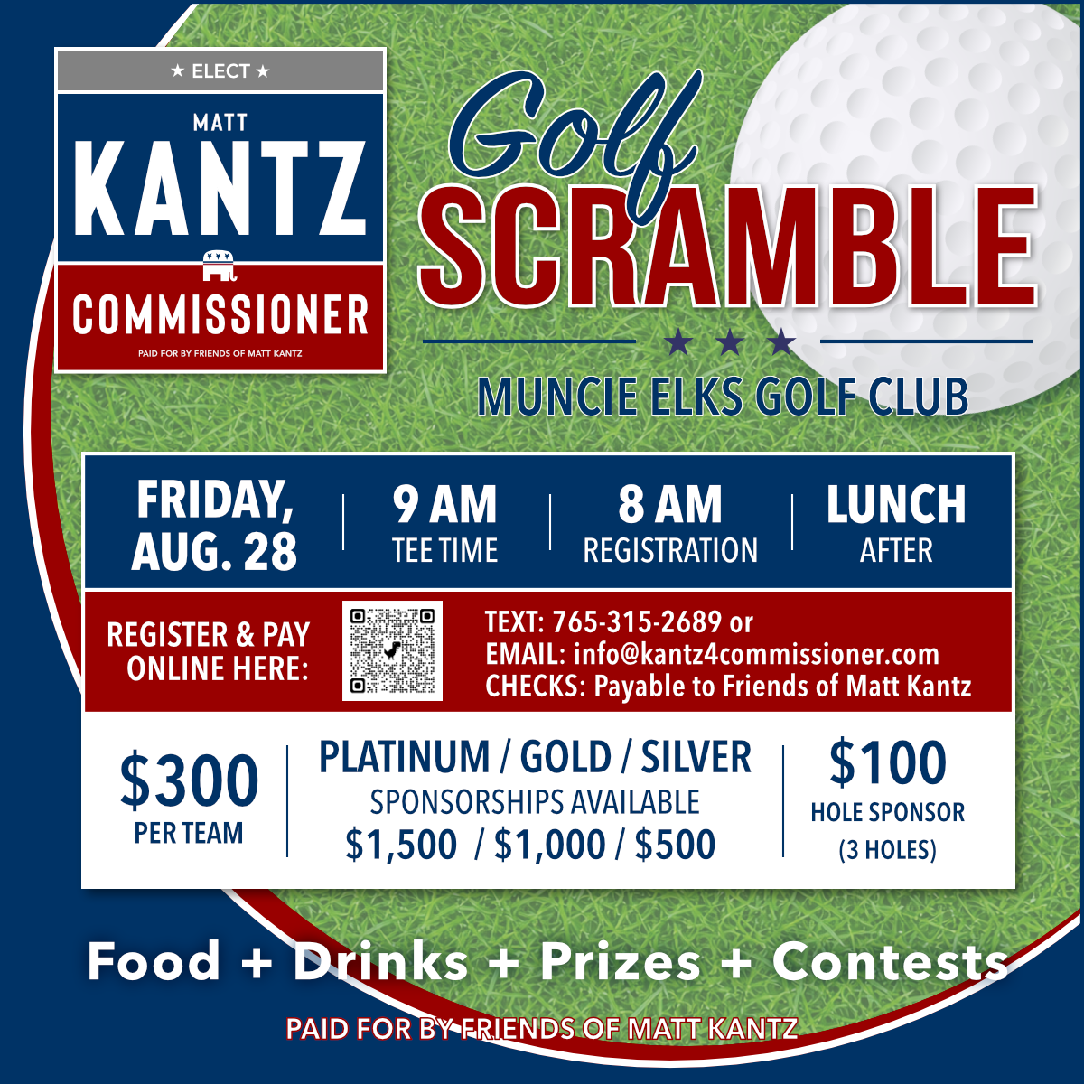 Kantz for Commissioner Golf Scramble