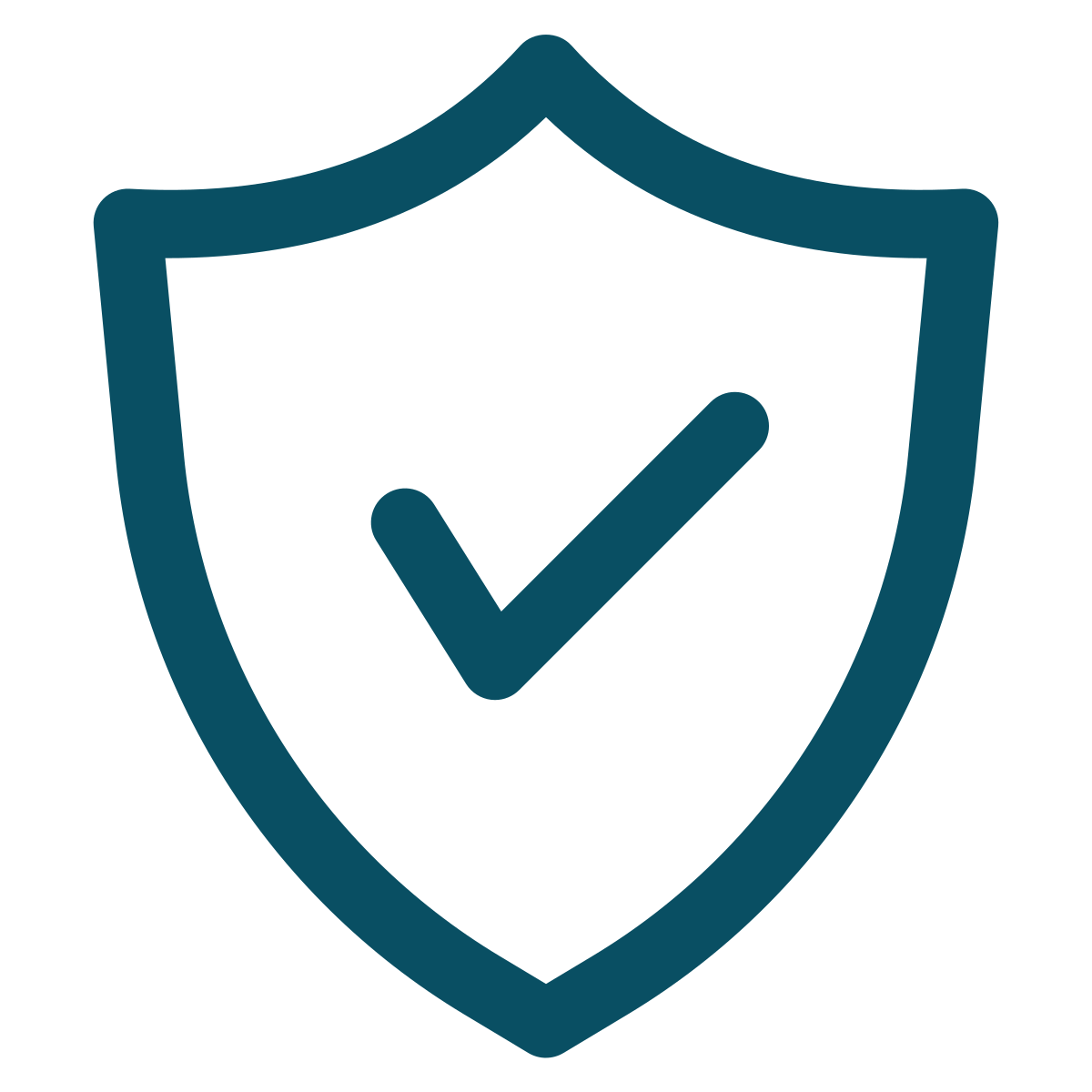 Illustration of a shield with a checkmark symbolizing compliance, protection, and verified accuracy.