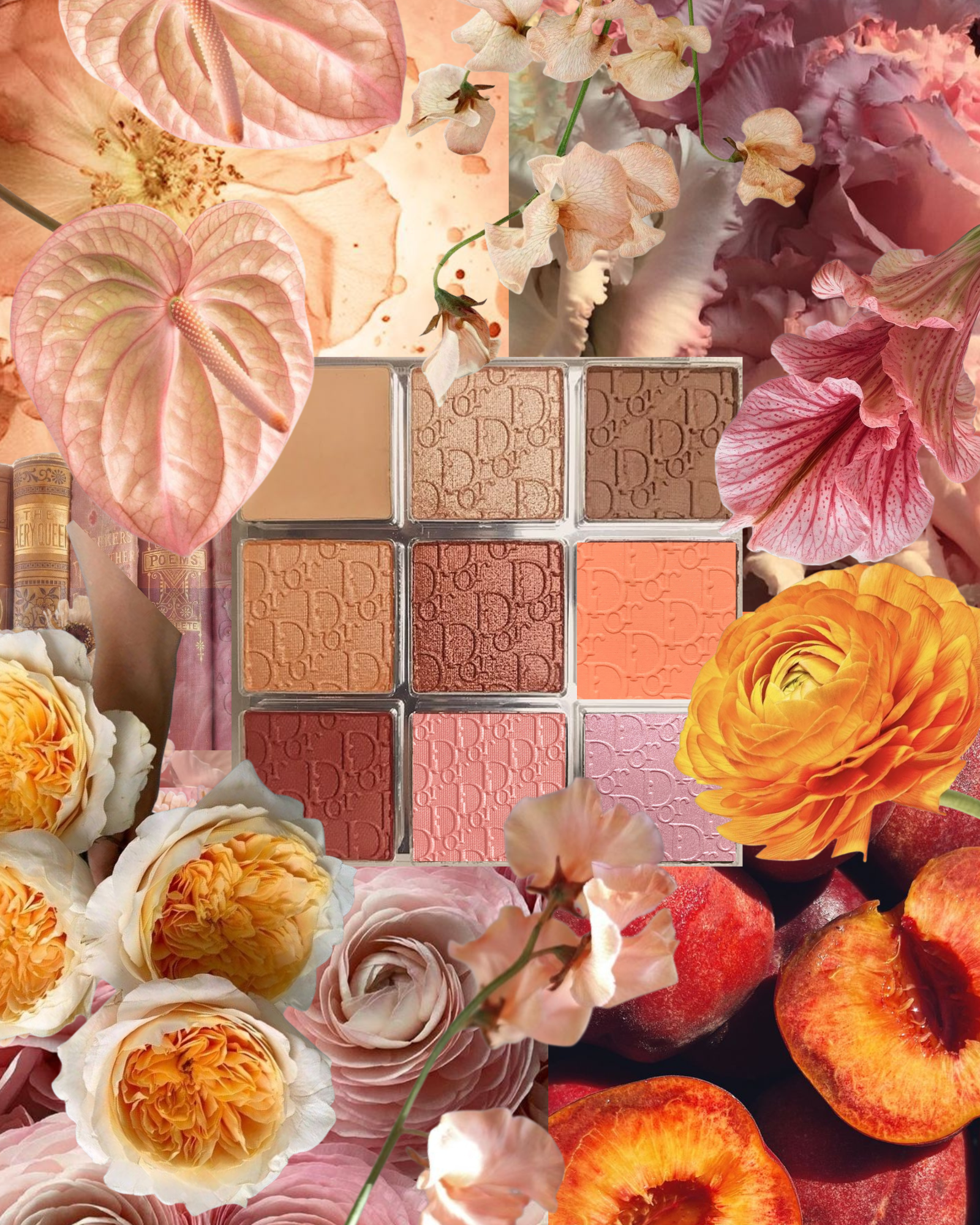 blush + peach + salmon +  coral