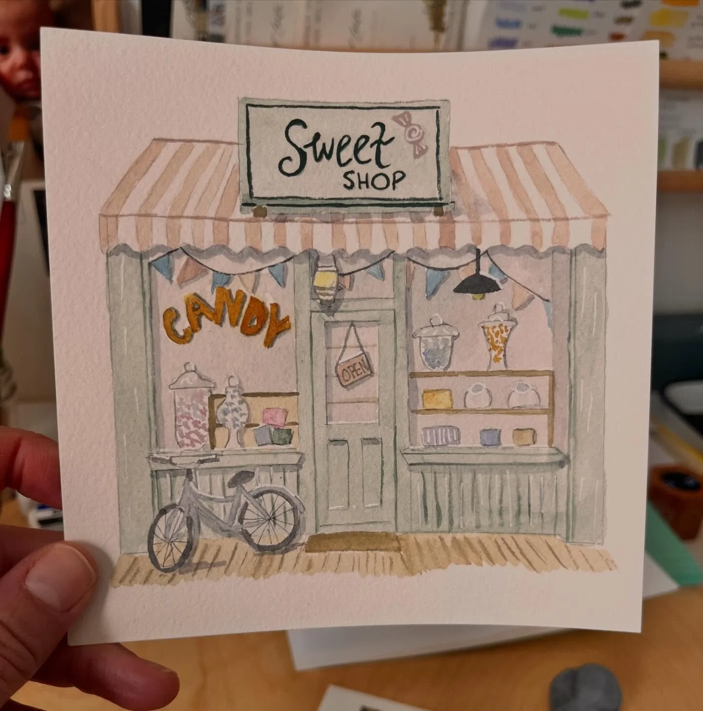 A sweet shop for @drawfullco February prompt! Why draw just one sweet treat when you can draw a whole shop full? #drawfullchallenge #storefront