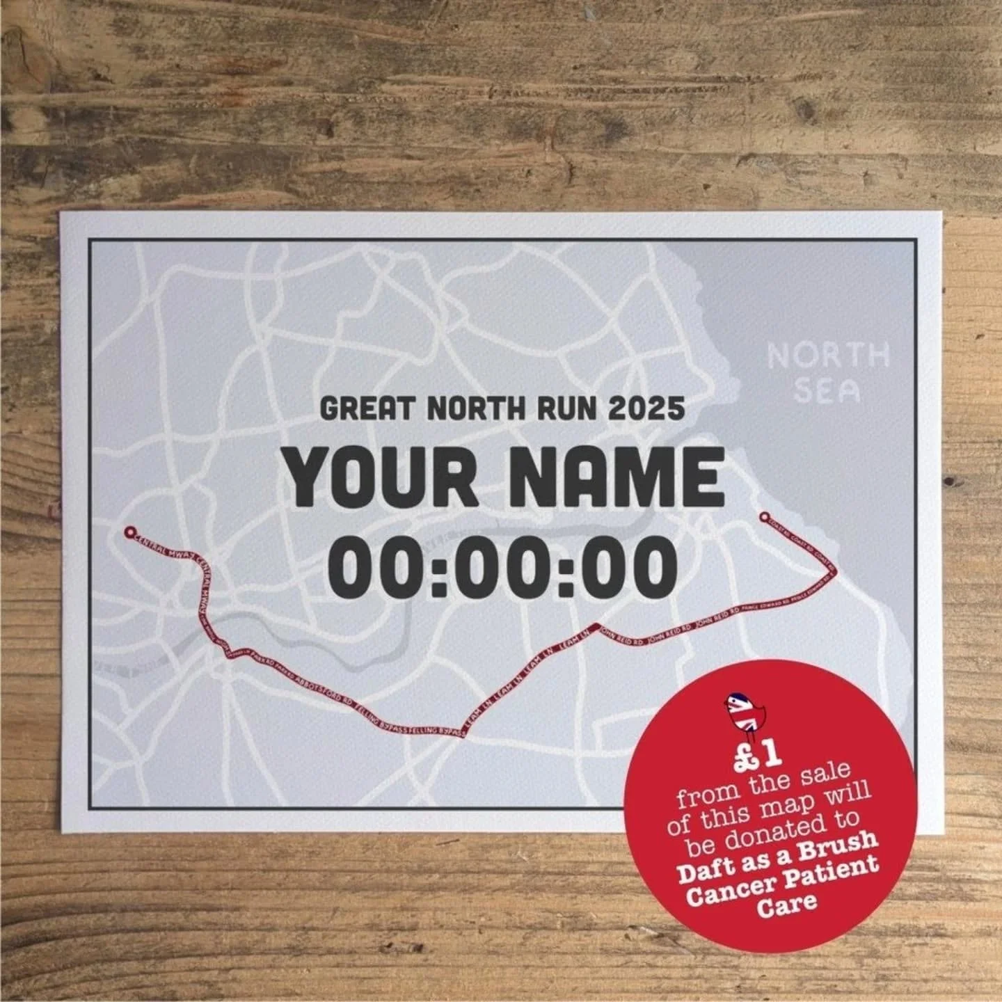 Do you know someone running the 2025 @great_run? Then I have the perfect gift for you...a personalised map of the Great North Run route!

Digital vouchers are also available to make gifting nice and simple for you!

You can customise your map with th