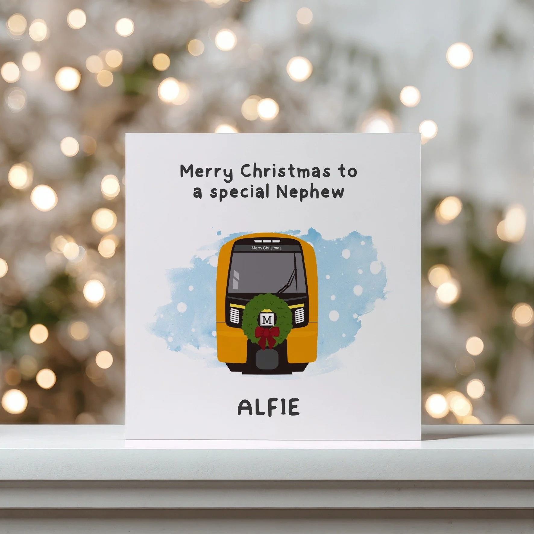 'New' Metro Christmas Card - Personalised