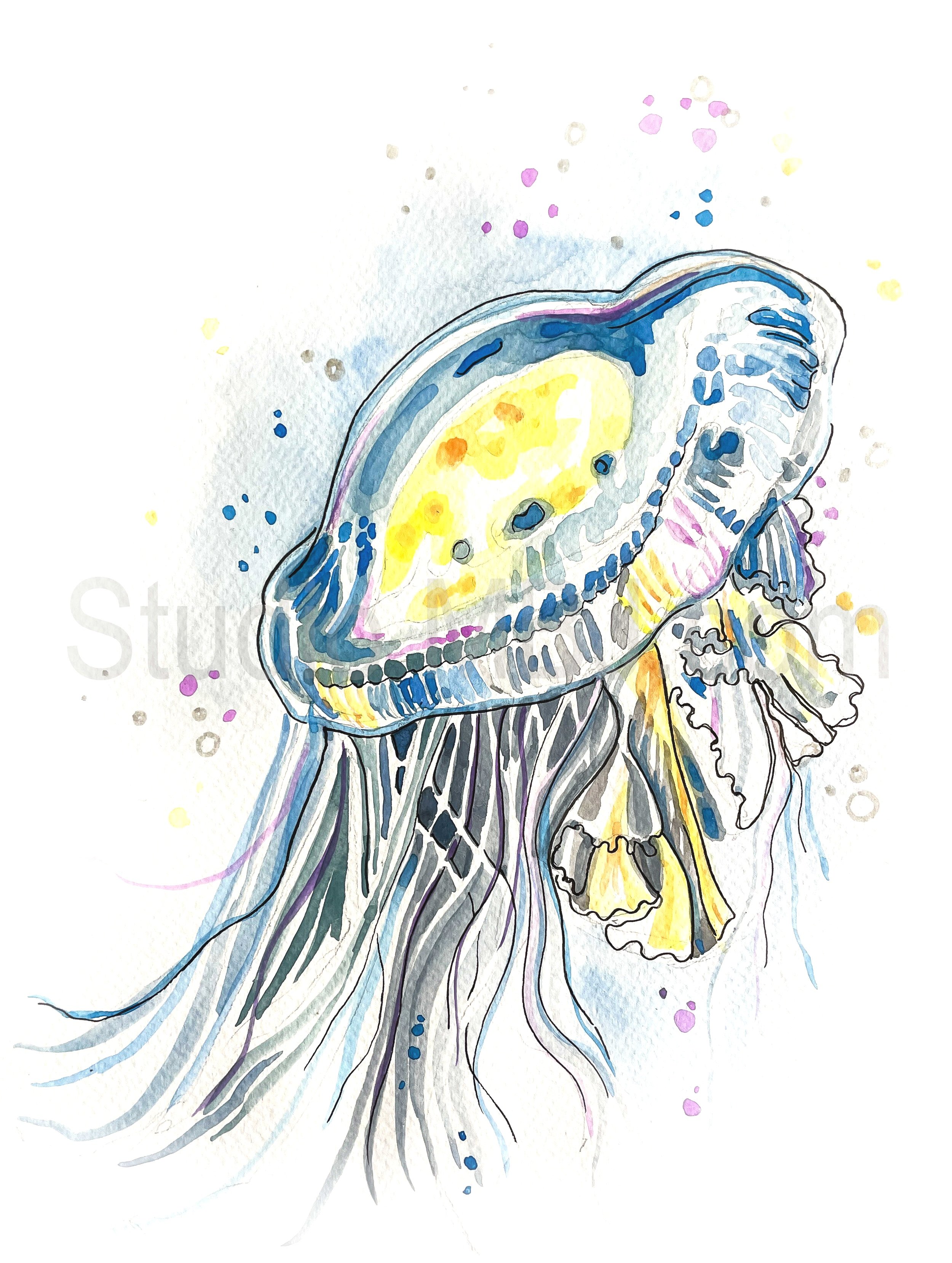Egg Yolk Jelly, 9x12" watercolor